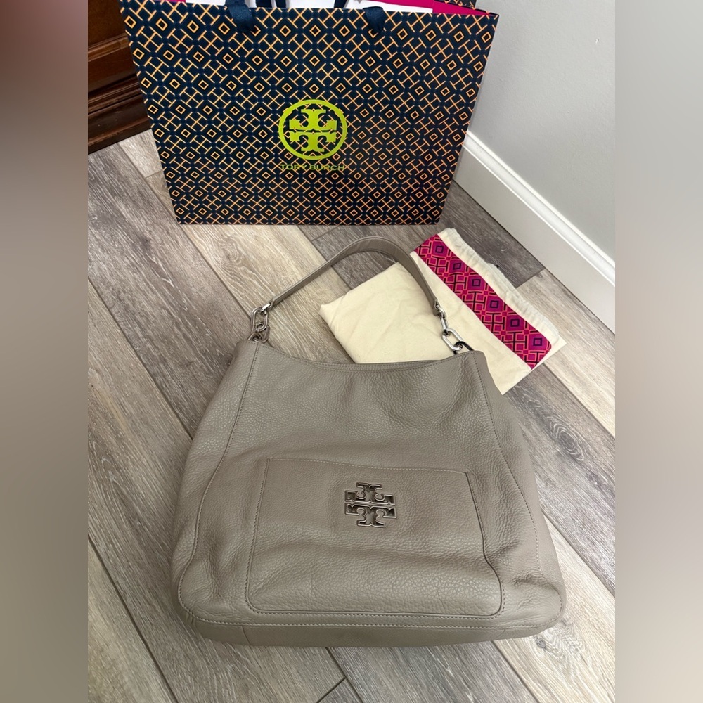 Tory Burch Britten Leather Hobo Bag